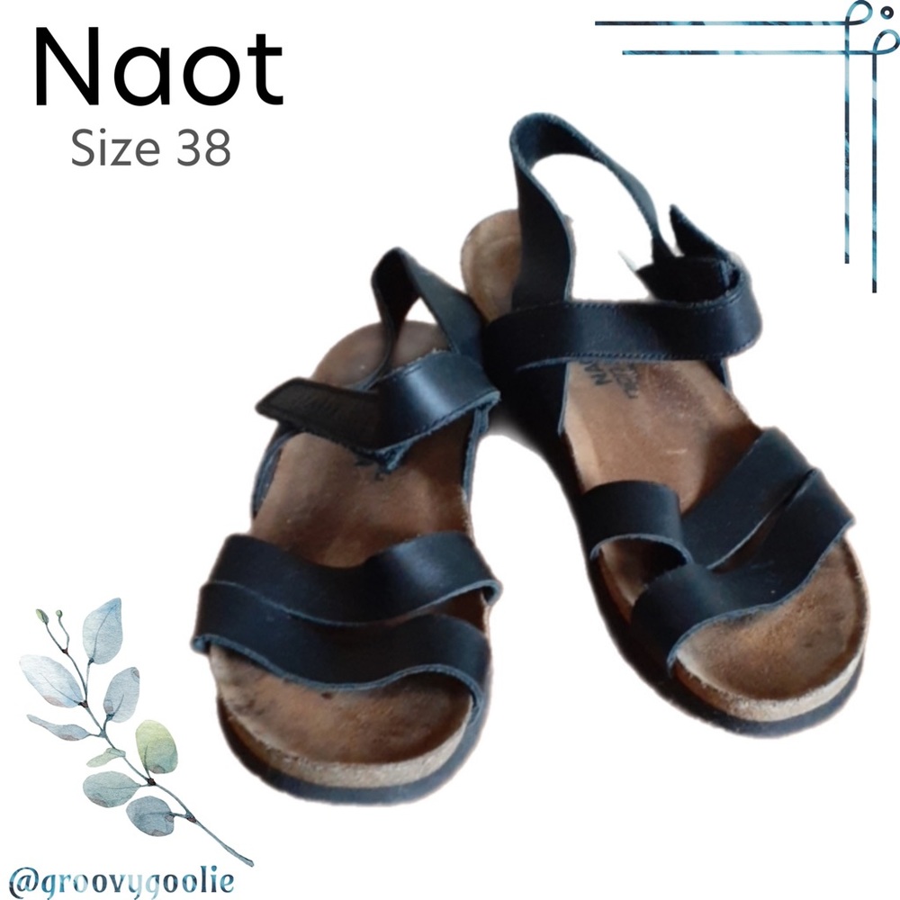 Noat black leather sandals 38
